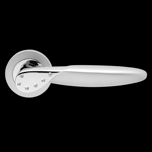 Karcher Door Handles Orlando with white Swarovski crystals Fine
